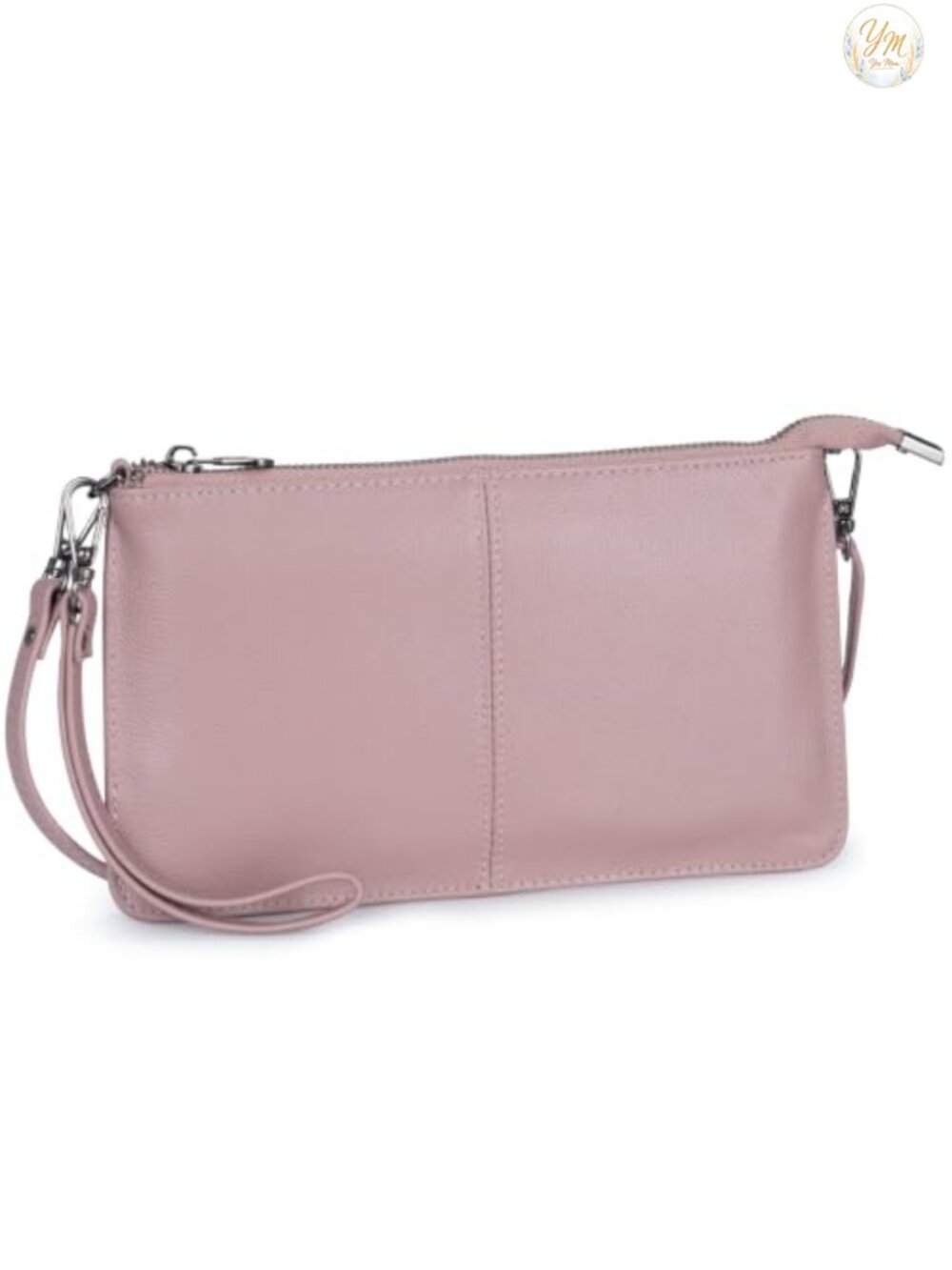 Genuine Leather Wristlet Clutch Crossbody Wallet Evening Bag